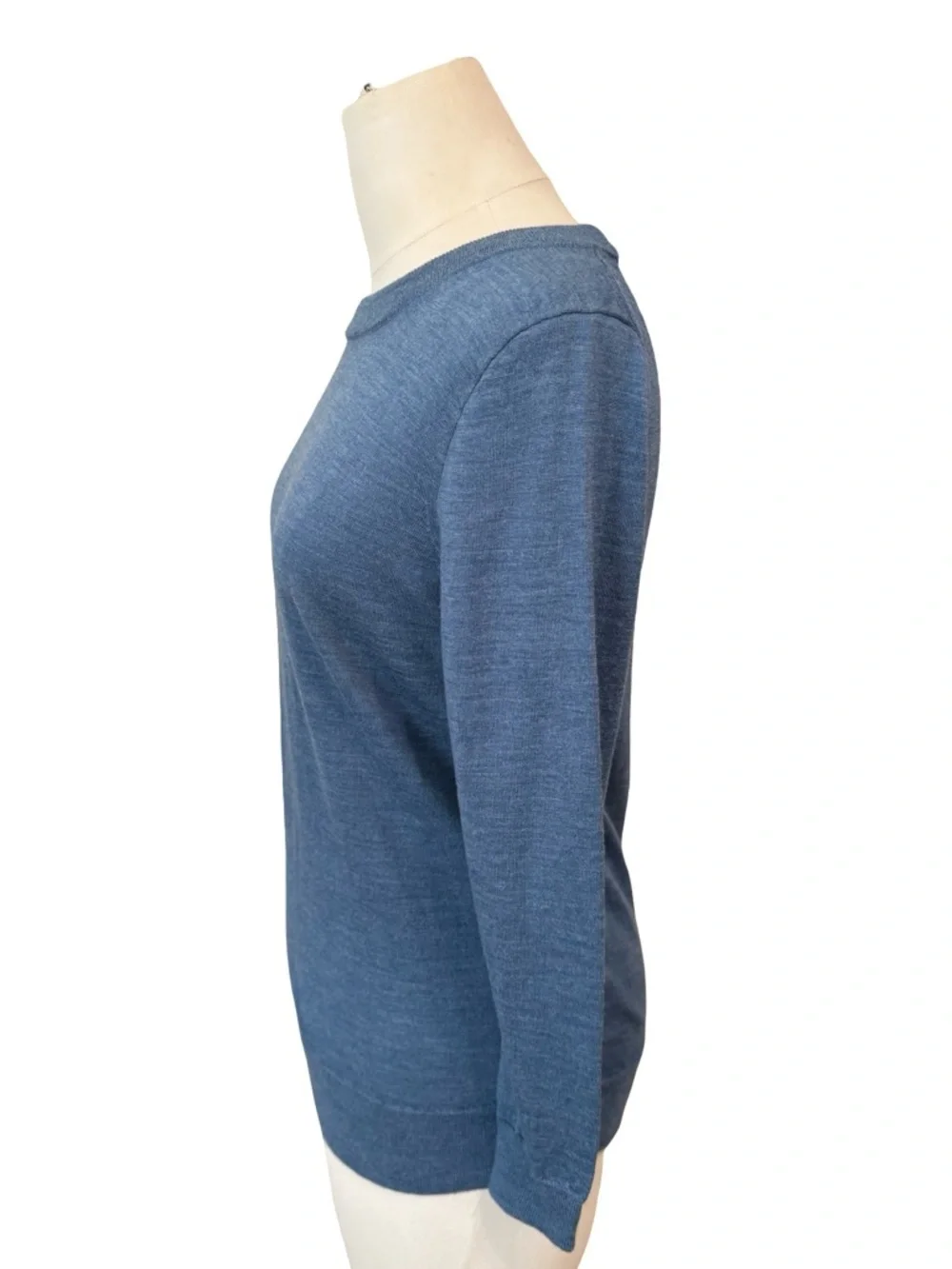 J.Crew 100% Merino Wool Blue Boat Neck Sweater Size M